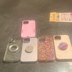 OtterBox Pink and Glitter Phone Case Set